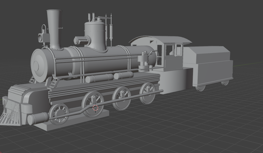 Low Poly Train Mesh