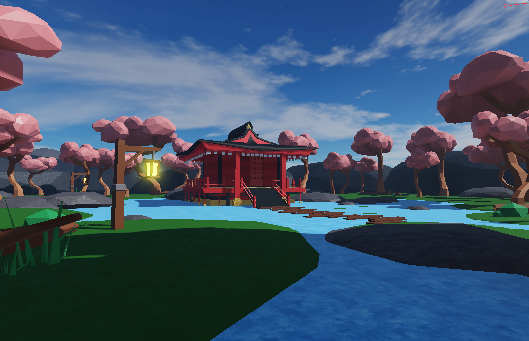 Lowpoly Japanese Garden Shrine